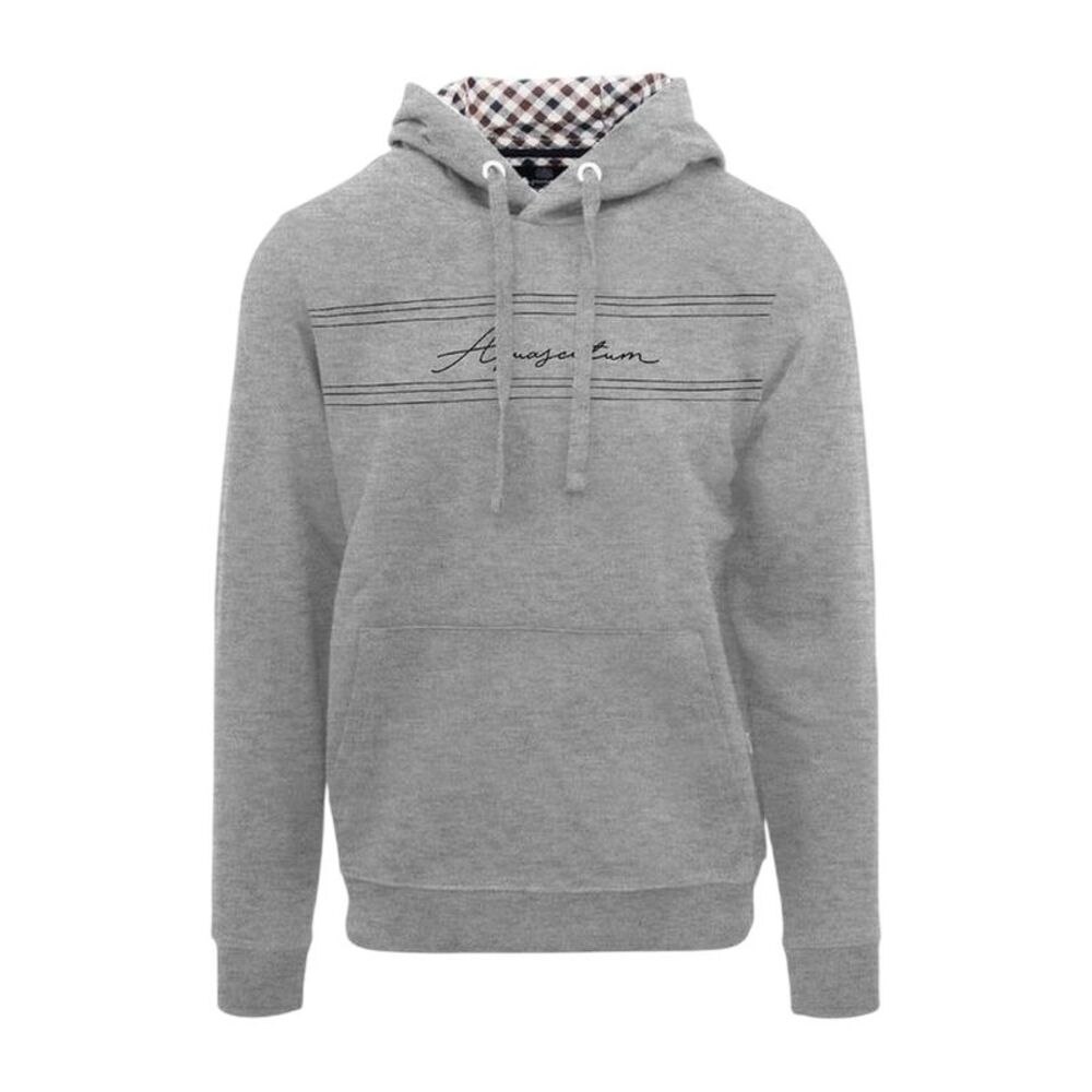 Aquascutum Mens Signature Regular Hoodie / Gray